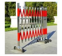 Barricada metálica telescópica Extensible: Puerta de Seguridad móvil retráctil para Control de tráfico, Obras de construcción, Controles de Seguridad y gestión de multitu
