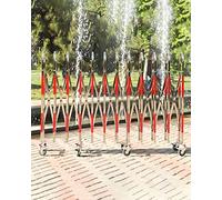 Barricada Móvil Expandible de 3.6 Pies de Acero Inoxidable, Valla de Puerta de Barrera de Seguridad Retráctil para Garaje/Zona de Trabajo/Almacén, Fácil de Mover de sjdoPulse