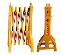 Barricada móvil Extensible portátil rellena de Agua, Barrera de Seguridad retráctil de plástico para Exteriores, Valla de tráfico Extensible hasta 2,5 m (8,2 pies), Amari