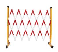 Barricada móvil Extensible, Puerta de Barrera portátil Extensible, Valla de tráfico retráctil Exterior Flexible para Control de multitudes y advertencias (Color: Negro, t