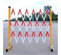 barricada Retractable Traffic Barricade Industrial Expandable Metal Barricade with Caster for Road Garage Construction vallas(4m)