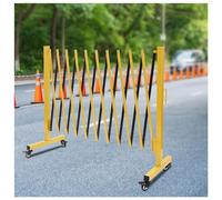 Barricada Retráctil De Tráfico Con Puerta Plegable, Barricada Móvil Metálica Extensible, Barricada De Seguridad Plegable Con Ruedas, Valla Para Construcción, Control De Tráfico Y Entrada De Vehículos