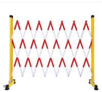 Barricada retráctil expandible, barrera de seguridad plegable móvil para control de tráfico peatonal, ideal para escuelas, hospitales, entradas y eventos (1,2 m x 4 m)