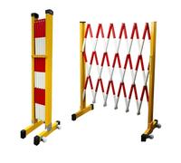 Barricada Retráctil Industrial, Valla De Tráfico Retráctil Portátil, Barricada Metálica Móvil Con Ruedas, Barrera De Seguridad Ajustable Y Puerta De Seguridad Plegable, Para Control De Tráfico, 5 M