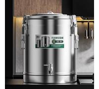 Barril aislado de acero inoxidable, barril aislado de acero inoxidable, dispensador de bebidas aislado caliente y frío, cubo de almacenamiento de leche para agua caliente, té, coco, plata, 30 L