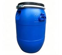 Barril Almacenar Agua, Bidón Plástico Con Tapa, Gran Barril Azul, Barril Azul Boca Ancha Con Anillo, Hermético Para Agua, Almacenaje, Envío Exterior(100l)