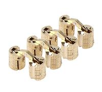 Barril Bisagras 8mm, Latón Bisagras Ocultas 180 ° Apertura Angulo Oculto Gabinete Bisagras para DIY Joyero Caja de Regalo Puerta del Gabinete, 4Pcs