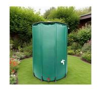 Barril colector de agua de lluvia portátil de 160 litros, tanque de cosecha de agua plegable duradero para un uso eficiente en exteriores, solución ideal de almacenamiento de agua de jardín verde