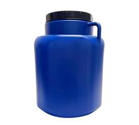 Barril cuadrado de 50 l, color azul, de boca ancha, apto para alimentos, camping, almacenamiento de lluvia