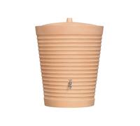 Trentino - Depósito de agua de lluvia redondo con 275 litros de volumen, color terracota, de material resistente a los rayos UV y a la intemperie, resistente a las heladas, barril de lluvia con tapa a