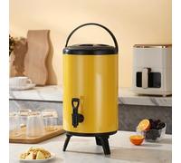 Barril de aislamiento comercial, soporte plegable de gran capacidad con grifo de resina, sello a prueba de fugas para bebidas frías o calientes
