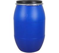 Barril De Almacenamiento De Plástico Azul con Tapa, Contenedor De Agua Hermético Apto para Alimentos, Tambor De Envío Industrial Duradero para Transporte Internacional One Color Large