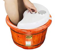 Barril De Baño Para Pies, Base Para Pies De Madera Masaje Para La Salud Pieza Para Pies Elevable Durable Naturaleza Masaje Hidráulico Masaje De Pies Spa Sauna Baño Roscloud@ (color : Cedar 300mm)