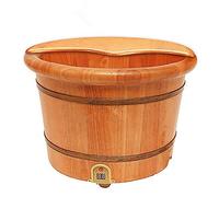 Barril De Baño Para Pies, Base Para Pies De Madera Masaje Para La Salud Pieza Para Pies Elevable Durable Naturaleza Masaje Hidráulico Masaje De Pies Spa Sauna Baño Roscloud@ (color : Oak-300mm)