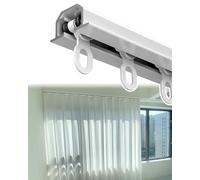 Barril de cortina empotrado para sala de estar, barra de cortina de aleación de aluminio, barra de cortina de aluminio para mamparas (380 cm/12,5 pies)