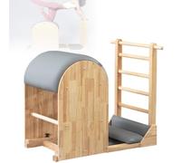 Barril de escalera de madera para entrenamiento de yoga para alineación de columna vertebral y fuerza, equipo de ejercicio en casa
