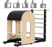 Barril de escalera de pilates - Corrector de columna vertebral de madera para entrenamiento en casa, equilibrio, fortalecimiento del núcleo y estiramiento, ideal para uso en casa, pilates, gimnasio o