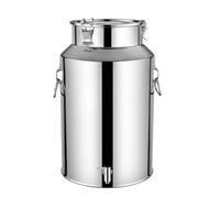Barril De Leche con Grifo, De Acero Inoxidable 201, con Tapa Sellada, Resistente, para Leche Y Vino, 58 L(64 litros)