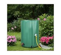 Barril de lluvia plegable de 380 L, tanque de almacenamiento de agua de PVC ecológico portátil para jardín y terraza, sistema eficiente de recolección de agua de lluvia, diseño que ahorra espacio