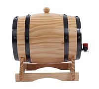 Barril de Madera de Roble con Grifo, 5 L, para Vino, Whisky o Cerveza, Incluye Tapón y Soporte
