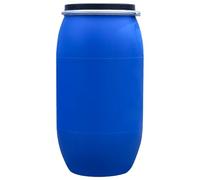 Barril De Plástico Azul Grande Con Tapa - Barriles Agua Almacenamiento Engrosados De Grado Alimenticio, Tambor Aceite Asas Para Envío Contenedor Industrial Hermético(160L)