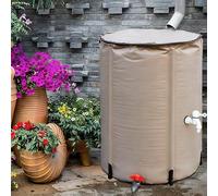Barril de recogida de agua de lluvia portátil de 1000 L con grifo, sistema plegable de agua, incluye kit de filtro y desbordamiento, Bei, 100 x 125 cm, ideal para jardinería ecológica