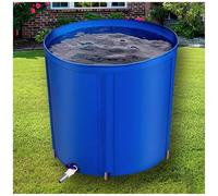 Barril de recogida de agua de lluvia, tanque de vejiga de agua portátil, bolsa de agua de gran capacidad con válvula de drenaje para jardín y estanques de peces, sistema de cosecha ecológico