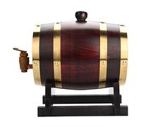 Barril de roble, 1,5 l, estilo vintage, madera de roble envejecimiento, vino, whisky, whisky, puerto de almacenamiento con grifo para cerveza, whisky, ron.