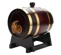 Barril de roble de vino hecho a mano de 10 L con grifo de fácil dosificación, madera de roble vintage, soporte para barril de cerveza y whisky para armario de bebidas (1,5 L)