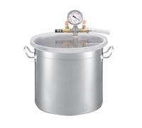 Barril de vacío 6 l/12 l/17 l con cámara acero inoxidable, barril antiespumante al for pegamento AB resina epoxi Para uso de bricolaje(6L liquefied/natural gas)