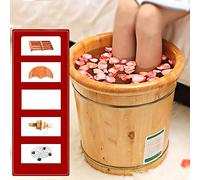 barril del baño de los pies, de alta temperatura de la espuma carbonizada pie barril 40cm alta pie cuenca madera bañera pérdida de peso de lavado doméstica femenino, regalo para los padres-G