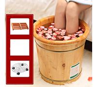 barril del baño de los pies, de alta temperatura de la espuma carbonizada pie barril 40cm alta pie cuenca madera bañera pérdida de peso de lavado doméstica femenino, regalo para los padres-D