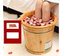 barril del baño de los pies, de alta temperatura de la espuma carbonizada pie barril 40cm alta pie cuenca madera bañera pérdida de peso de lavado doméstica femenino, regalo para los padres-C