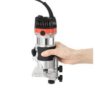 Barril eléctrico de 800 W con guía de cantos, caja de herramientas 30000 rpm para fresadora de madera, fresadora de bordes, taladrar con profundidad ajustable de 2 cm para la construcción de muebles