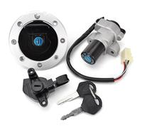 Barril Encendido Moto para Suzuki para GSF250 para GSF400 para GSF400 para Bandit 250 GK75A para GSX400 Tapa Combustible Interruptor Encendido Bloqueo Asiento Cerradura De Encendido