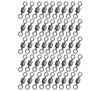 Barril giratorio | 50 Uds de agua salada anillos | Ganchos de conexión 8 clips de anillo en forma para gato de agua dulce trucha de mar en el mar