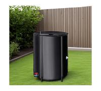 Barril para Agua de Lluvia, Protección Solar y antienvejecimiento, Tejido Resistente al Desgaste(Black,50L)