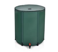 Barril Plegable 225 L para , Contenedor Agua, Recogida Portátil con Tapón Filtro Válvula de Desborde Válvula de Red, Cisterna Agua para Jardín (225 L)