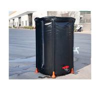 Barril plegable de recolección de agua de lluvia de 1000 l, tanque de agua de PVC duradero, resistente a la intemperie, ideal para uso en exteriores, sistema de recolección de agua de lluvia negro