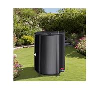 Barril plegable para recolección de agua de lluvia de 50 litros, tanque de almacenamiento de agua de PVC duradero, estructura estable, colector negro de gran capacidad para jardinería ecológica y