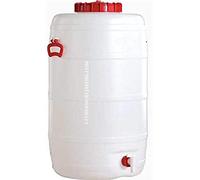 BARRIL POLIETILENO alimentario 125 LITROS para liquidos y bebidas. Medidas: diámetro 48 cm, altura 85 cm y peso 5,1 kg.