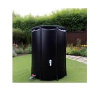 Barril portátil Negro de 250 litros para la recolección de Agua de Lluvia. Sistema Plegable de recolección de Agua de Lluvia. Contenedor eficiente para la recuperación de
