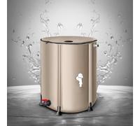 Barril Recolector Agua De Lluvia - Depósito De Almacenamiento Jardines Y Céspedes | Solución Ecológica De Recolección Agua Lluvia Con Grifo, Para Jardinería Sostenible En Exteriores,750L