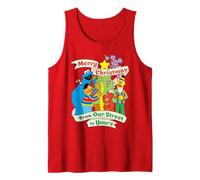 Barrio Sésamo Árbol de Navidad Galleta Bert Ernie Elmo Abby Friends Camiseta sin Mangas
