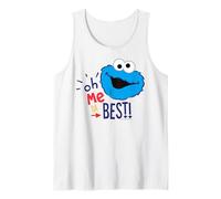Barrio Sésamo Cookie Monster Best Ever Big Head LOL Classic Camiseta sin Mangas