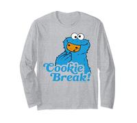 Barrio Sésamo Cookie Monster Break Time Trabajo Clásico Juego Manga Larga