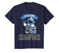 Barrio Sésamo Cookie Monster Campeón 60s Deportes Clásico Diversión Camiseta