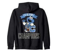 Barrio Sésamo Cookie Monster Campeón 60s Deportes Clásico Diversión Sudadera con Capucha