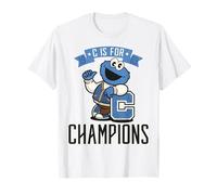 Barrio Sésamo Cookie Monster Campeón 60s Deportes Diversión Clásico Camiseta