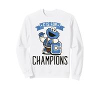Barrio Sésamo Cookie Monster Campeón 60s Deportes Diversión Clásico Sudadera